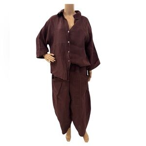 Puro Lino Italy Linen Set Pants and Shirt